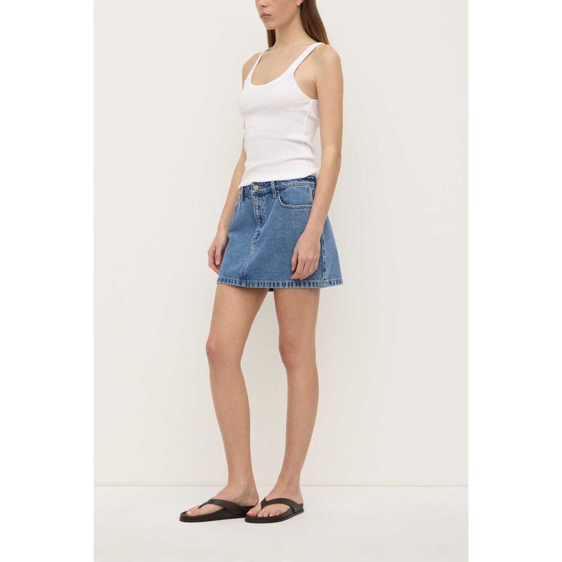 Assembly Label Callista Denim Mini Skirt Dark Stone image number 3